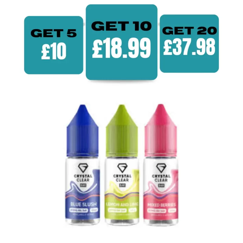 Crystal Clear 10ml Nic Salt - 5MG / Red Slush