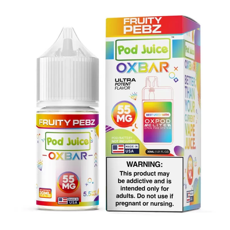 Pod Juice SALT Synthetic E-Liquid 30ml - Blue Razz Slushy FREEZE / 45mg - Vapeciga - Image 3