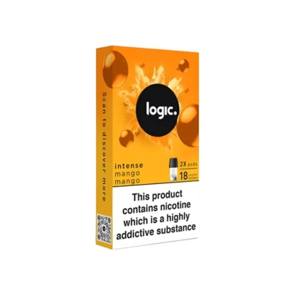 Logic Mango Mango Vape Pods (2 Pack) - Nicotine Strength#Intense 18mg>12mg>6mg>0mg (B40F2A)