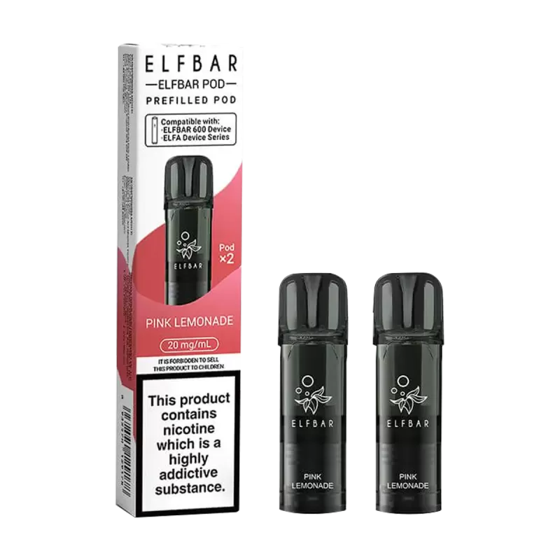 Pink Lemonade Elfbar 600 Pods - 20mg - Vape Product (1CADAF)