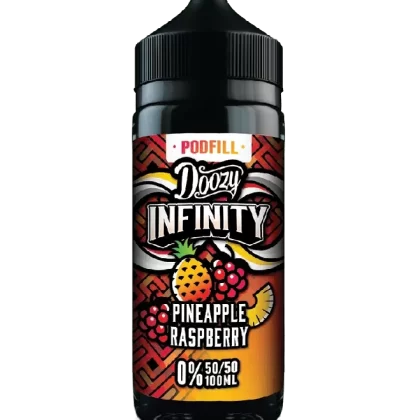 DOOZY INFINITY PODFILL PINEAPPLE RASPBERRY 100ML SHORTFILL E-LIQUID