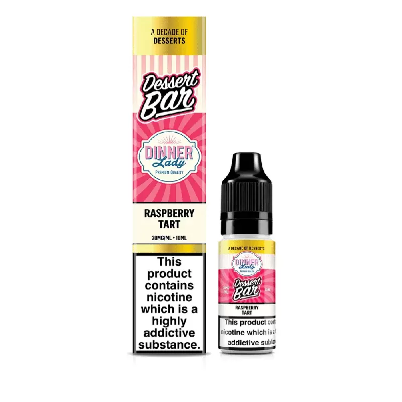 Dinner Lady Dessert Bar Salts Nic Salt E-Liquid Raspberry Tart - Nicotine Strength#20mg>10mg>5mg