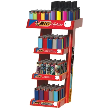 BIC® Lighters | 4 Tier Lighter Display w/ EZ Reach | 240 Count - Ejuicewarehouse