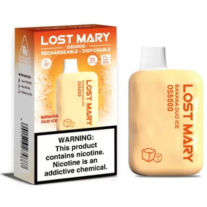 Lost Mary OS5000 Frozen Edition Rechargeable Disposable Device – 5000 Puffs - Cherry Banana Duo Ice