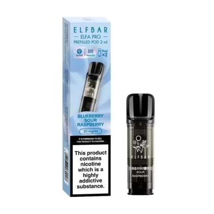 Blueberry Sour Raspberry Prefilled Pods Elfa PRO Series by Elf Bar (2 x 2ml) - 20mg
