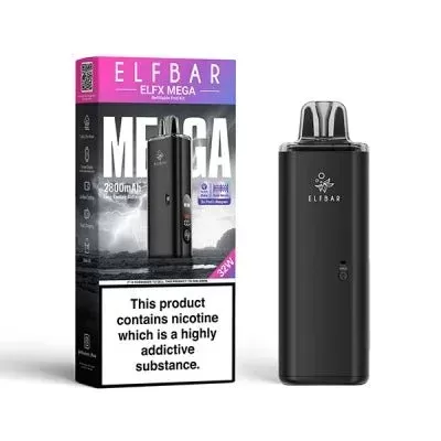 Elf Bar Elfx Mega Vape Kit - Colour#Black>Cyan>Green>Navy>Purple>Silver