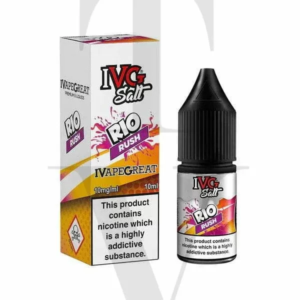 IVG RIO RUSH NIC SALT E-LIQUID - Nicotine Strength#10MG (1%)>20MG (2%)