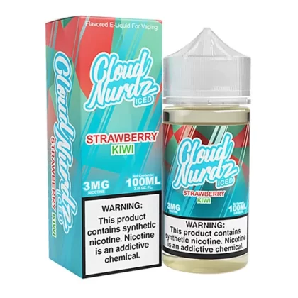 Cloud Nurdz Iced Strawberry Kiwi TF Vape Juice 100ml - Vape Product, Vape Product