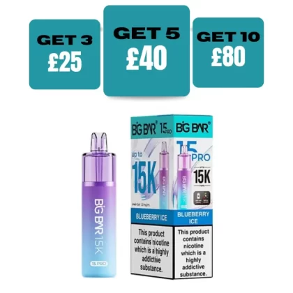 Big Bar 15K Prefilled Pod Kit - £8.99 or 3 for £25 - Grape Ice