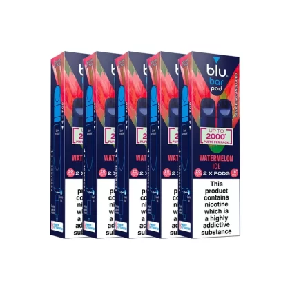 Blu Bar Watermelon Ice Pod Bundle – 5 Boxes - Strength#20mg