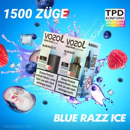 Vozol Vista Plug – Blue Razz Ice Prefilled Pod - Vapebazar