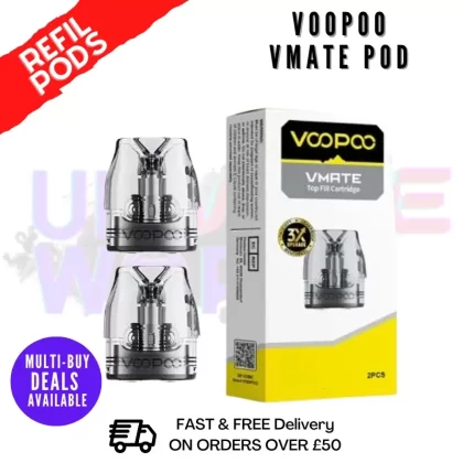 VooPoo Vmate Replacement Pods [Pack Of 2] – ONLY £4.39