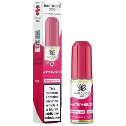 Watermelon Nic Salt E-Liquid by Bar Juice 5000 (10ml) - 20mg