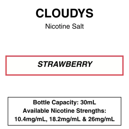 Strawberry (Ice) – Cloudys Premium E- Liquid Nic Salt 30 ml