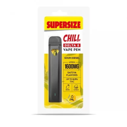 Sour Diesel Strain Vape -Sour Diesel Vape Delta 8 THC – Disposable – Chill – 1600mg