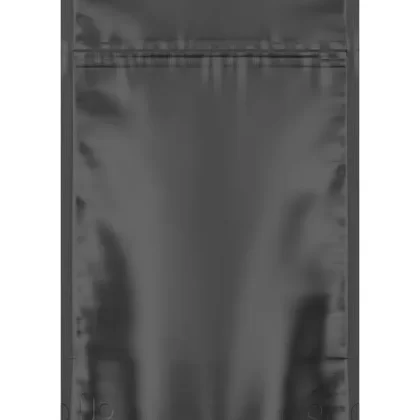 Tamper Evident | Matte Black Mylar Bags (No Tear Notch) | 6in x 9.3in – 28g – 1000 Count