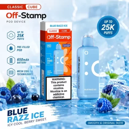 Blue Razz Ice Off-Stamp X Classic Cube Pod 25K