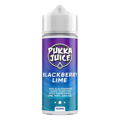 Pukka Juice Blackberry Lime Vape Juice 100ml - Size#0 Nic Shots>1 x 18mg Nic Shot>2x 18mg Nic Shot