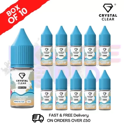 Caribbean Crush Crystal Clear Nic Salt Box Of 10 – Only £17.99