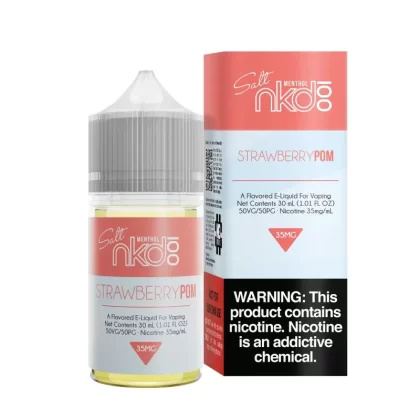 Naked 100 Salt Series Strawberry Pom (Brain Freeze) Vape e-liquid 30mL - Vape Product, Vape Product