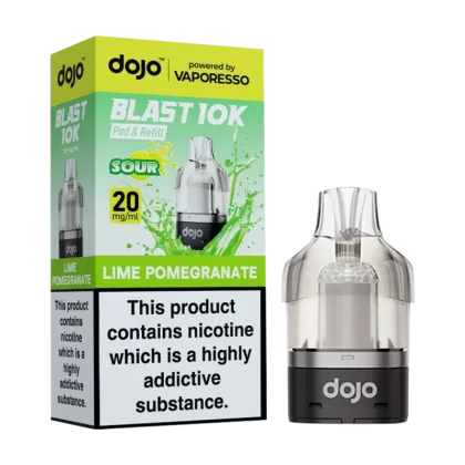 Lime Pomegranate Dojo Blast 10K Refill Pack - Vapeshop Co