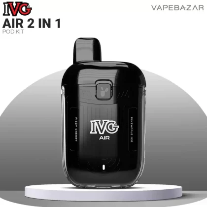 IVG Air 2 in 1 Pod Kit – Black - Pod Kit / IVG / 850 mAh / 2 x 2ml / USB-C