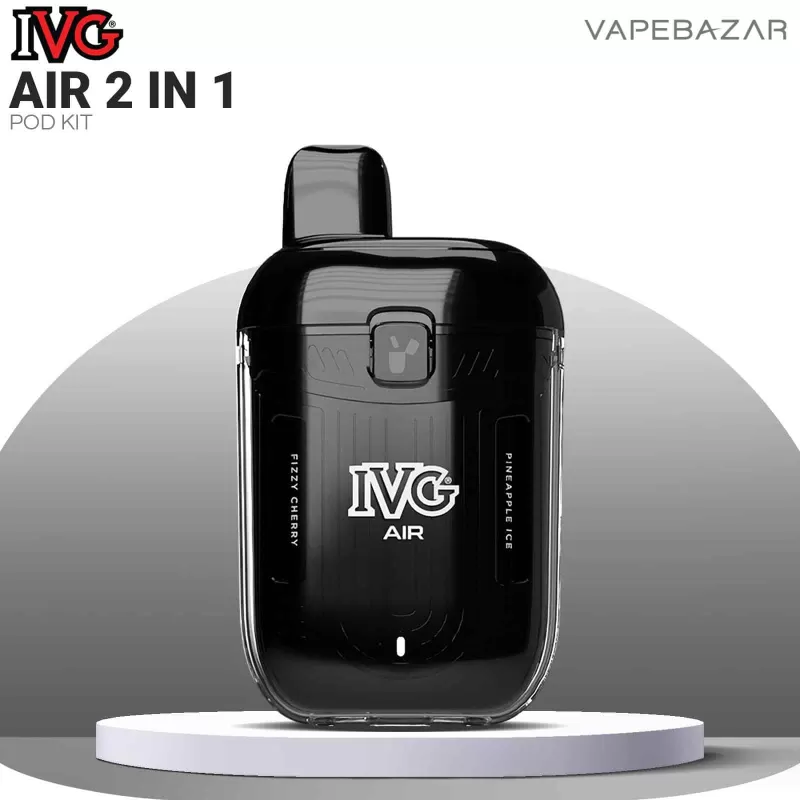 IVG Air 2 in 1 Pod Kit – Black - Pod Kit / IVG / 850 mAh / 2 x 2ml / USB-C