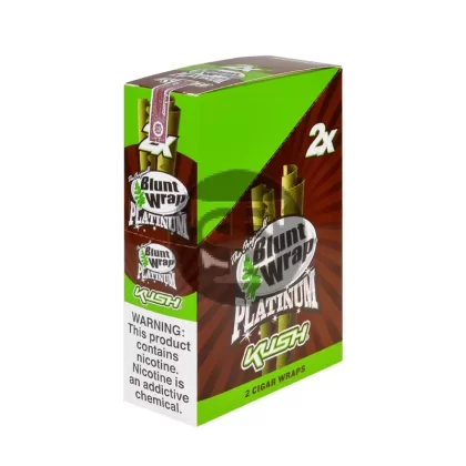 Double Platinum Kush Wraps 25 Pouches of 2 - Vape Store