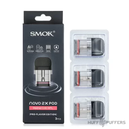 Smok Novo 2X Pods - Meshed 0.8 ohm MTL (Pro-Flavor Edition), Meshed 0.9 ohm MTL