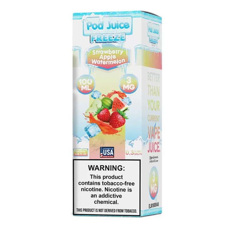 Strawberry Apple Watermelon Freeze 100ml – Pod Juice E-Liquids - Vape Product, Vape Product - Image 3