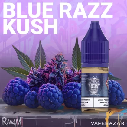 RandM Tornado Liquid – Blue Razz Kush - Propylenglykol, pflanzliches Glycerin; 20mg/ml