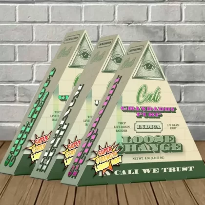 Cali Extrax Loose Change Live Rosin THCP Cartridge .5g - strain#Blueberry OG (Hybrid) CARTRIDGE>Super Strawberry Haze (Sativa) CARTRIDGE>Girl Scout Cookies (Hybrid) CARTRIDGE>Tangie Sunrise