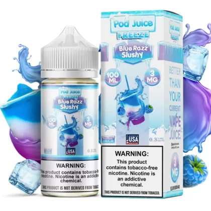 Blue Razz Slushy Freeze 100ml – Pod Juice - Vape Product, Vape Product