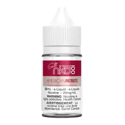 Naked100 Salt Nic E-Liquid - American Patriots 30ml - 12mg/ml
