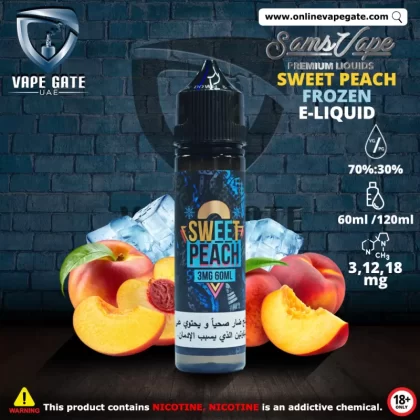 Frozen Sweet Peach E-Liquid - Sam Vapes - 12 mg / 60 ml