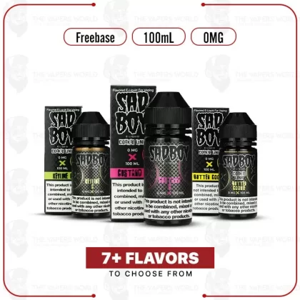 SadBoy Synthetic Nicotine 100ml E-Juice 0MG - Thevapersworld