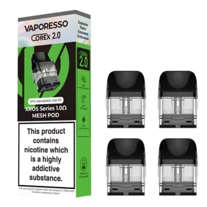 Vaporesso XROS Corex Pods 2.0 (4 Pack) – 1.0Ω Refillable Vape Pods - Vape Store