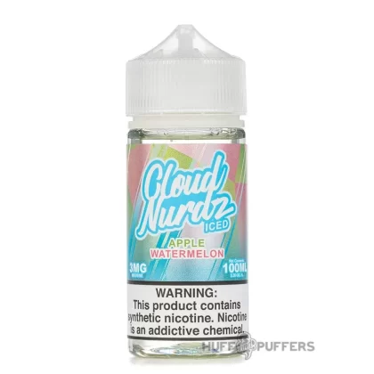 Cloud Nurdz – Iced Apple Watermelon 100mL - Nicotine Strength#0mg>3mg>6mg