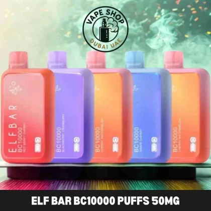 ELF BAR 10000 Puffs 50MG Disposable Vape in Dubai - Vape Product, BOX OF 10 PCS; Americano Ice, Apple Ice (975F36)