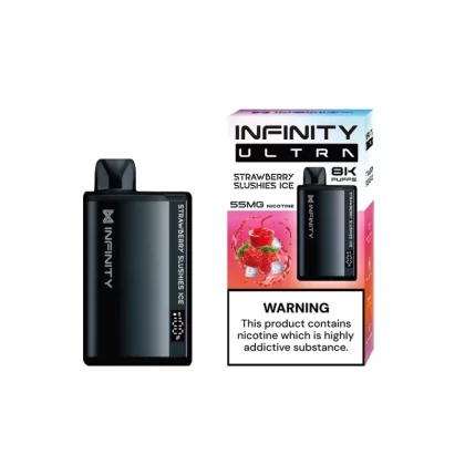 Infinity Bar Ultra Disposable – Strawberry Slushies Ice 20/55mg (8000Puffs) - Vapebar Pk