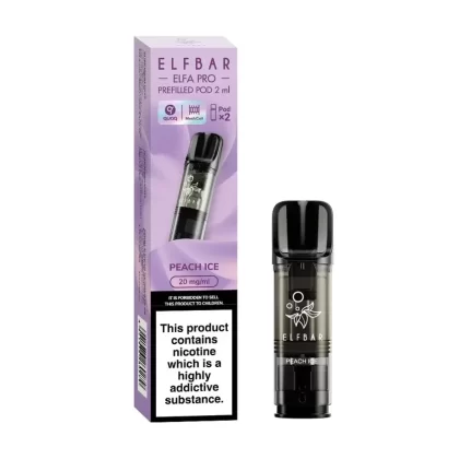 Elf Bar ELFA Pro Peach Ice Pods (2 Pack) - Strength#20mg (917888)