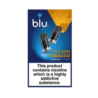 Blu 2.0 Golden Tobacco E Liquid Pods – 2 Pack - Strength#9mg>18mg (260266)