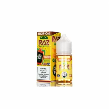 Pod Juice X RAZ Salt Nic – Tropical Gush – 30mL USA Candy