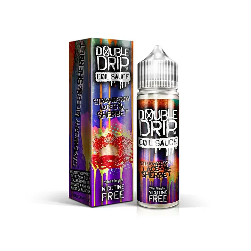 Double Drip Strawberry Laces & Sherbet Shortfill E-Liquid 50ml