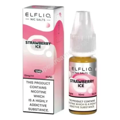 ELFBAR ELFLIQ Strawberry Ice Nic Salt E-Liquid - Vapestreams Co