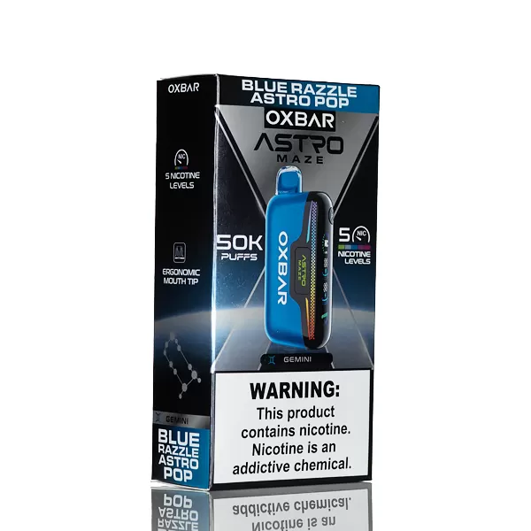 OXBAR Astro Maze 50K Disposable - 20mL - Blue Razzle Astro Pop - Image 2