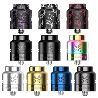 Hellvape Dead Rabbit 4 RDA Atomizer 24mm - Vape Product; Stainless steel construction with textured top cap