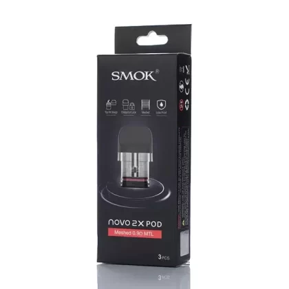 SMOK Novo 2X Pods - 3 Pack; 0.8 Ohm Mesh MTL, 0.9 Ohm Mesh (7E98C3)