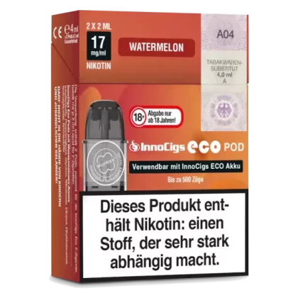 Innocigs Eco Pod – Watermelon – 2er Pack - Innocigs Eco Pod / Wassermelone / 17mg/ml