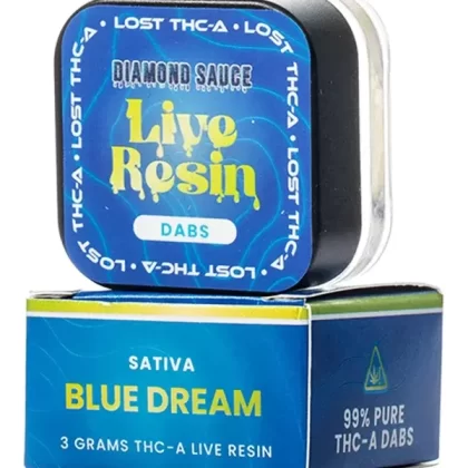 Blue Dream Lost THC Diamond Sauce THC-A Live Resin Dabs 3G